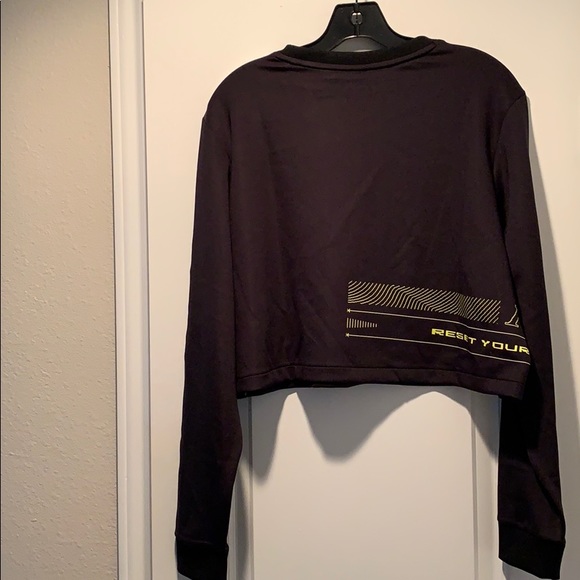 ADIDAS Cropped Sweatshirt Top Long Sleeve - Picture 9 of 11